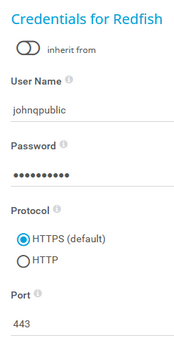 Credentials for Redfish